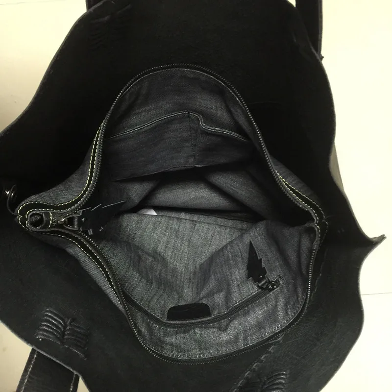 Женская Повседневная Сумка тоут из 100% натуральной кожи Большая вместительная