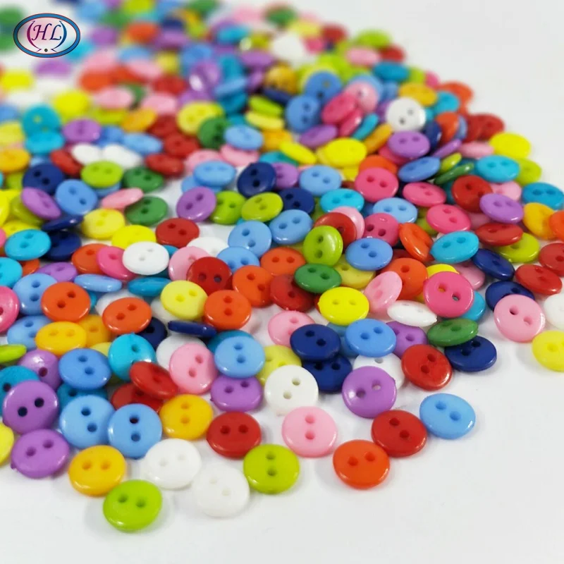 HL 100/300/600 шт смешанные цвета 7 мм нейлоновые Кнопки 2 отверстия DIY Скрапбукинг
