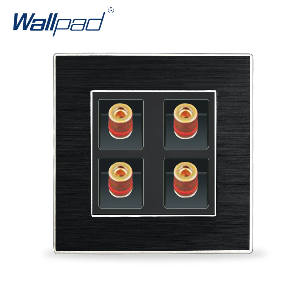 4-контактная аудиорозетка Wallpad Роскошные атласные металлические панельные