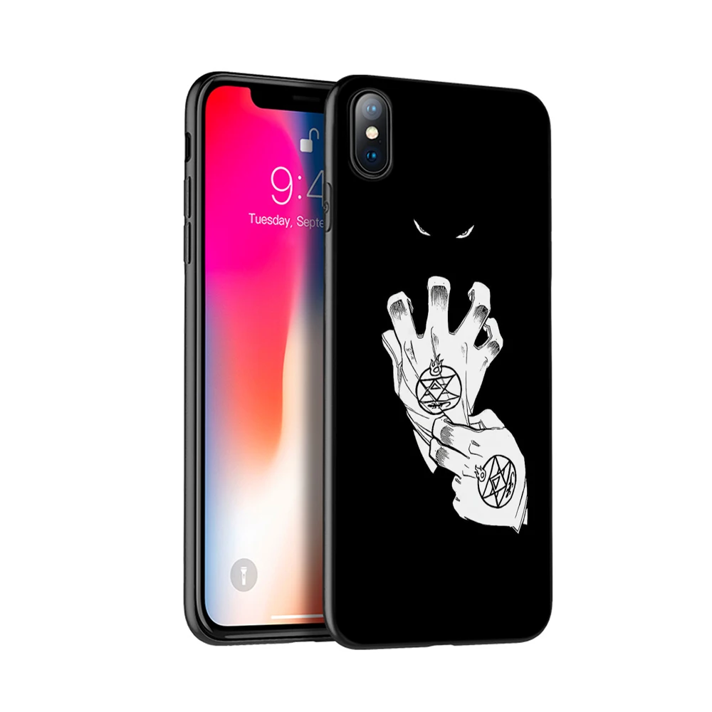 Черный чехол из ТПУ для iphone 5 5s se 6 6s 7 8 plus x 10 XR XS 11 pro MAX силиконовый полностью