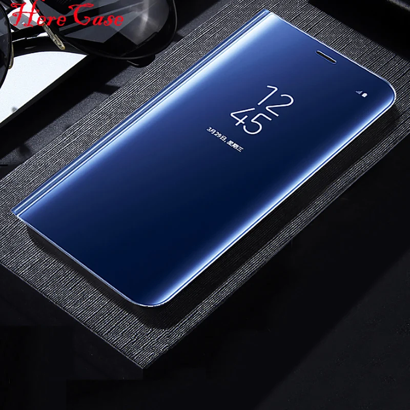 Зеркальные прозрачные чехлы для смартфонов iphone 8 7 6 6s Plus X тонкий Чехол книжка из