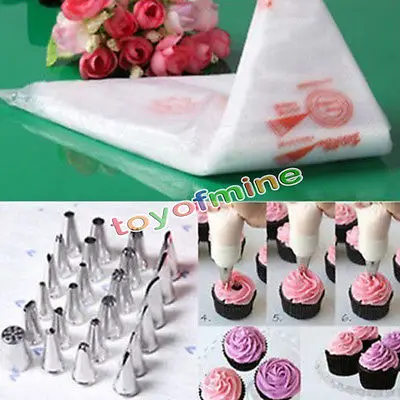 100 шт. помадка торт кекс Кондитерские украшения Обледенение кондитерский мешок
