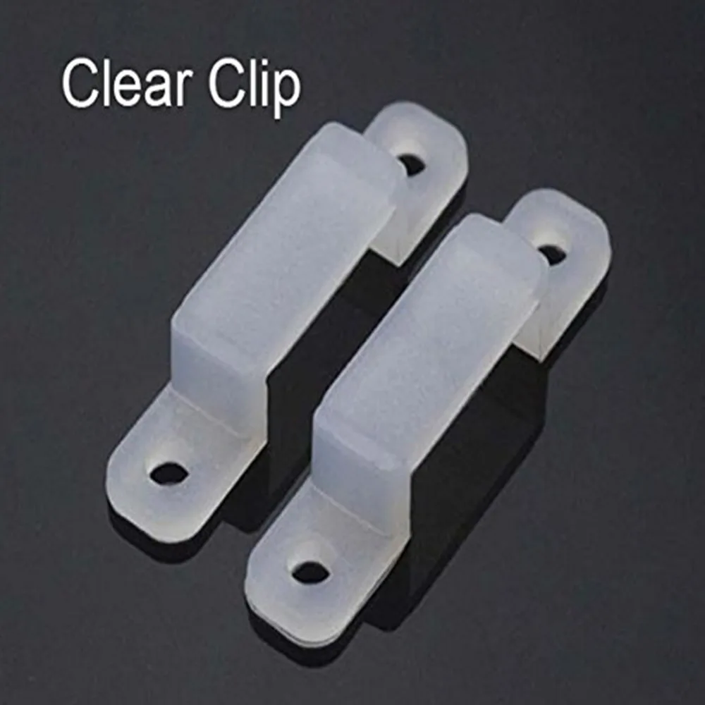 10Pcs Silicon clip led Connector RGB LED For 10mm Width PCB Light Strip Flexible Strips fixing holder Clips | Обустройство дома