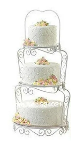 3-ярусная железная/из нержавеющей стали Подставка для торта свадебной вечеринки