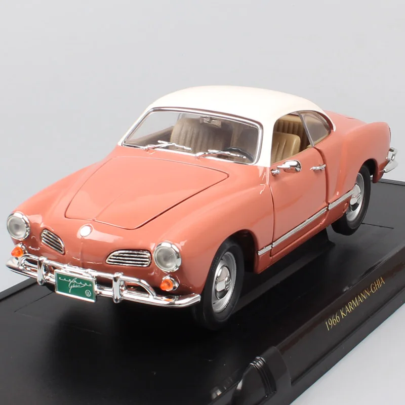 1:18, большие бренды, дорожный знак, классика 1966, Karmann Ghia coupe, литые автомобили, модель автомобиля, миниатюрные игрушки, подарок
