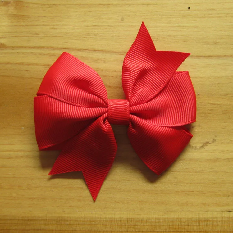 Заколка для волос с бантом из атласной ленты 40 шт.|bow hair baby|clip for babyclips |