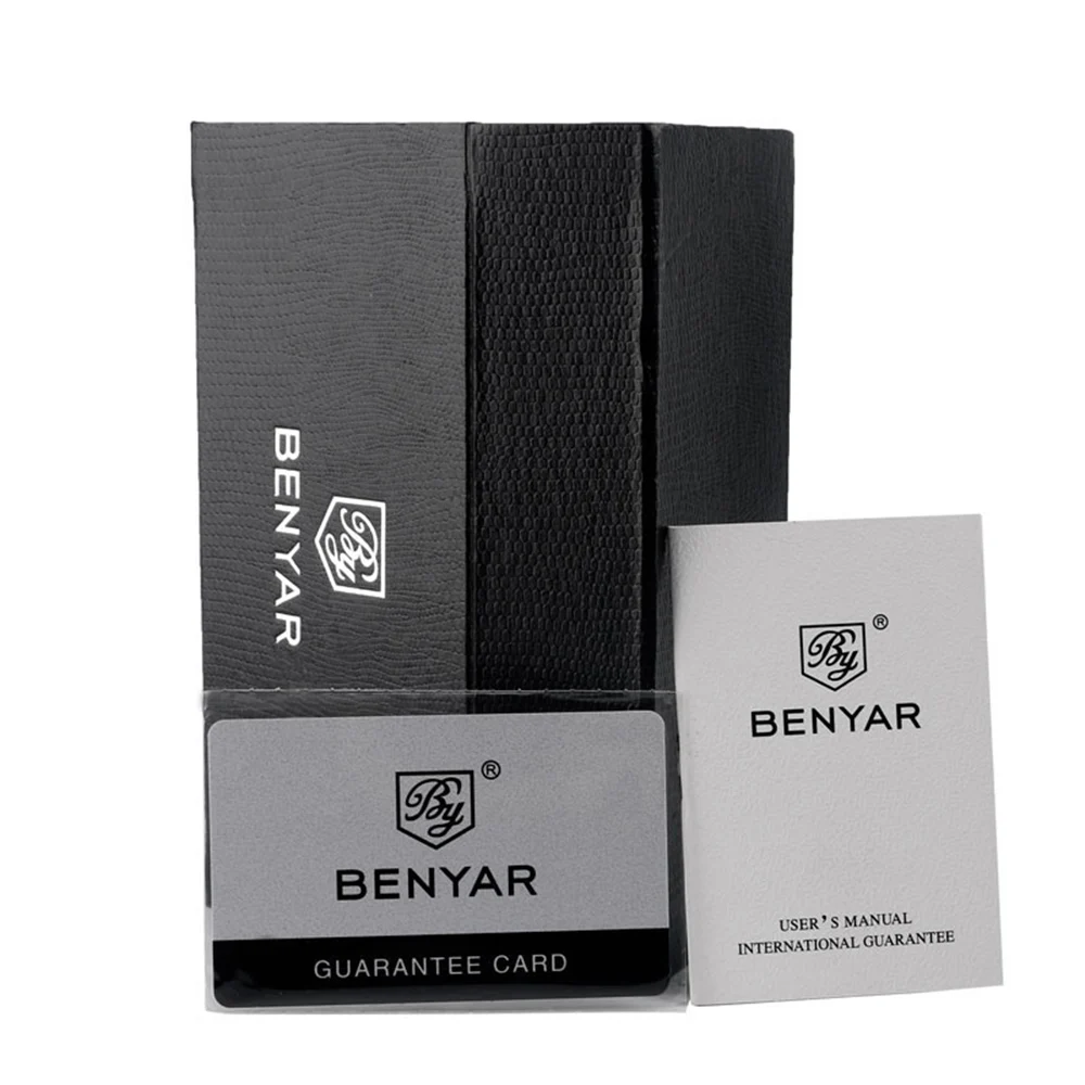 

BENYAR Men Wristwatches 3D Chinese Dragon Carving Dial and Band Date Display Waterproof 30m Business Quartz Watch heren horloge