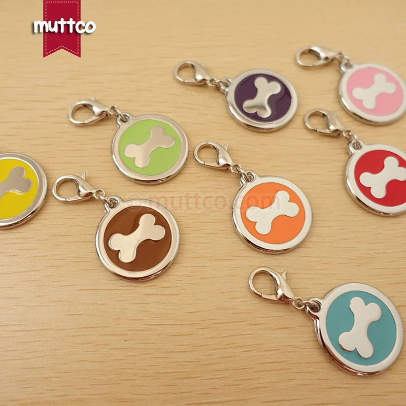 Бирка для собак с изображением кости металлическая 30 мм | Дом и сад