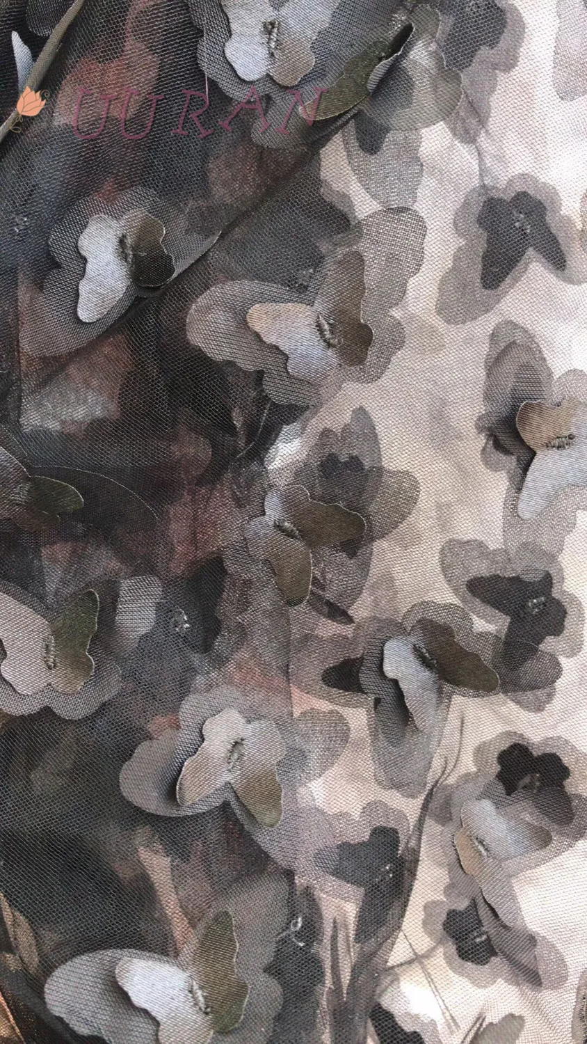 2017 summer New butterfly comfortable lace embroidery cloth African French Tulle flower transparent net Lace Fabric For Wedding | Дом и сад