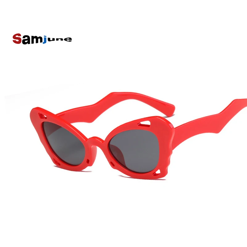 Женские винтажные солнцезащитные очки с кошачьим глазом Samjune черные и красные