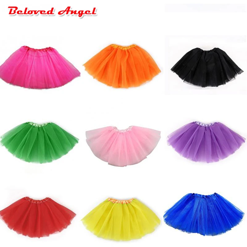Baby Girls Tutu Skirts Kids Elastic Waist Pettiskirt Girl Princess Tulle Skirt 14 Colors  Mini Skirts Children Clothing 0-8 Yrs