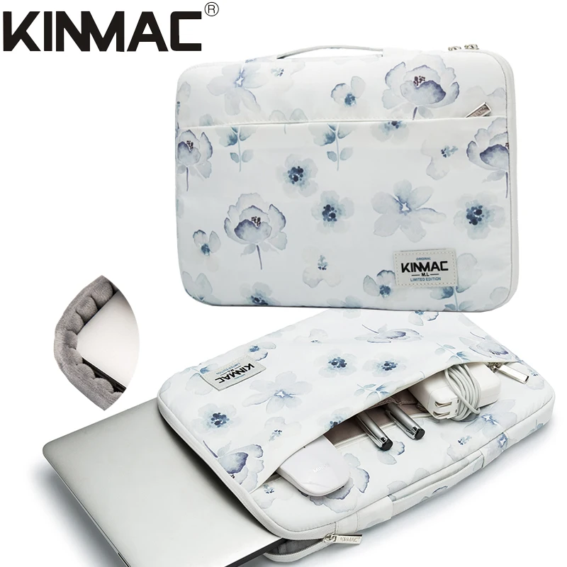Ударопрочная брендовая сумка для ноутбука Kinmac 12 13 14 15 6 дюйма Сумка с цветочным