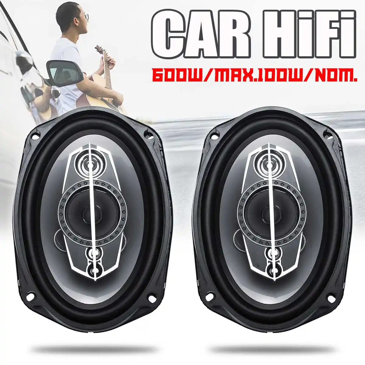 Автомобильный динамик 2 шт. 6x9 дюймов 600 Вт двухсторонний Hi Fi коаксиальный s