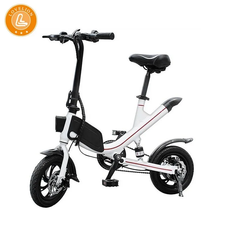 LOVELION Bicycle Adult Portable electric folding Mini bike cheap Vehicle convenient Small-scale women Black Battery bikes | Спорт и
