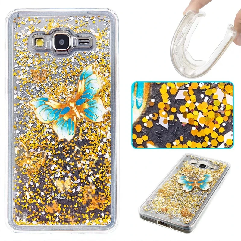 Зыбучие пески flash Косметическая пудра динамический ТПУ чехол для телефона Samsung