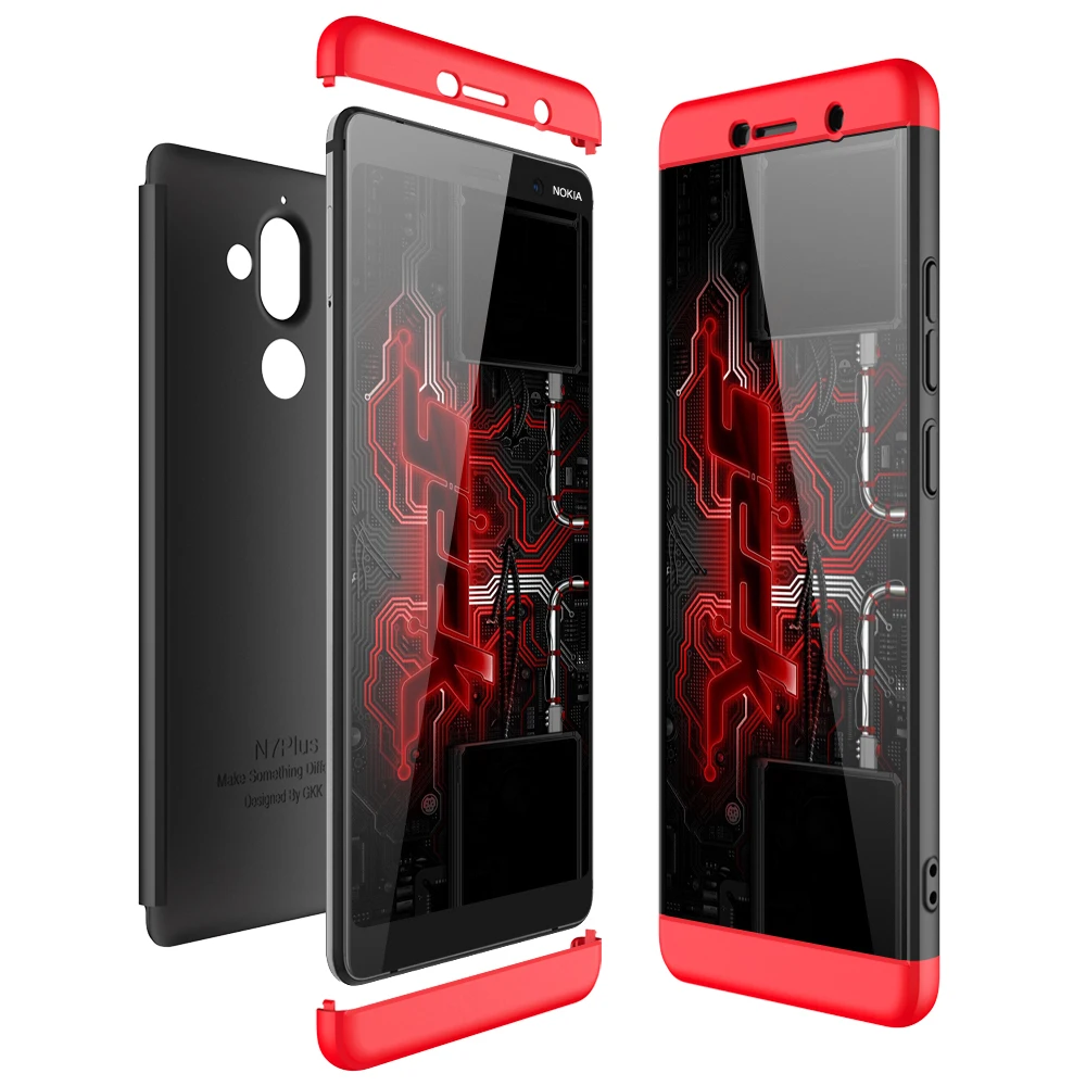 

Case for Nokia 7 Plus Case Shockproof 360 Full Protection 3 In 1 Hard Plastic Case for Nokia 7 plus Cover Fundas Coque