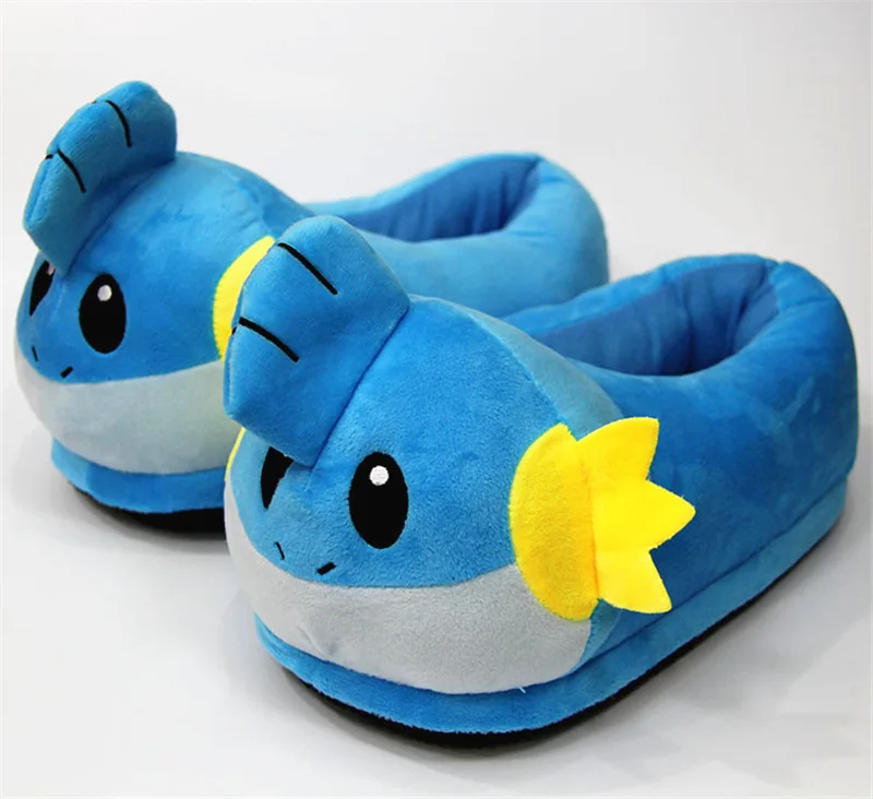 Домашние тапочки для взрослых с карманными животными, Psyduck Snorlax Mudkip, плюшевые игрушки Gengar Doll, домашние тапочки осень-зима SA1495