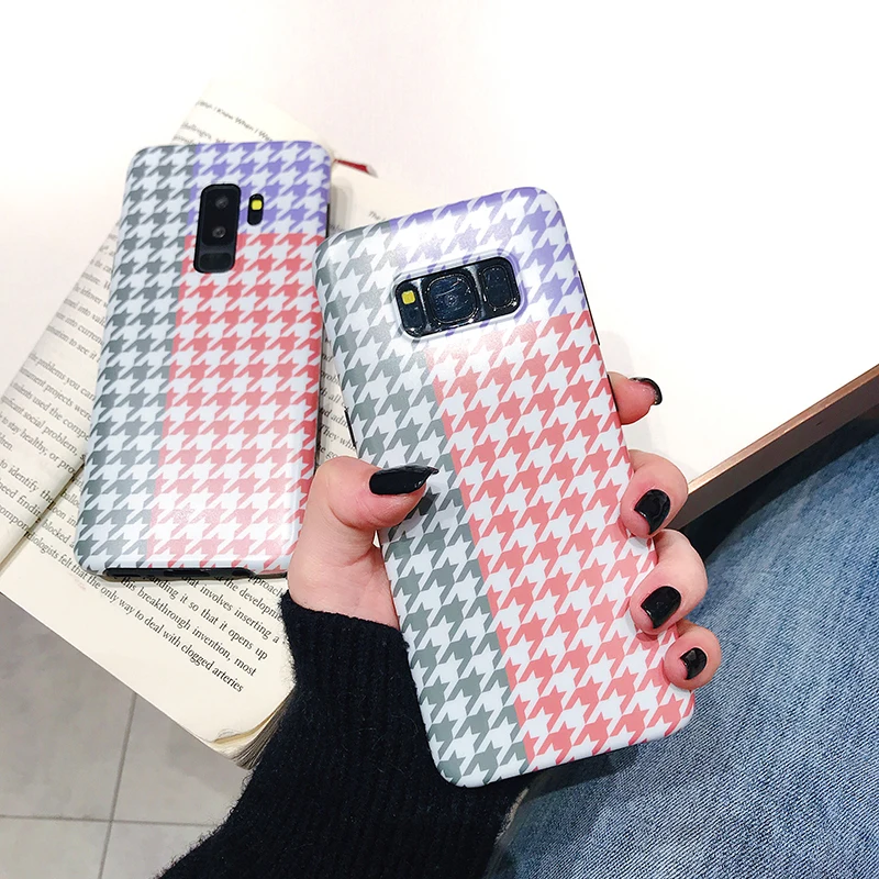 Yhbbcases модные разных цветов с рисунком гусиные лапки телефонные чехлы для samsung Galaxy