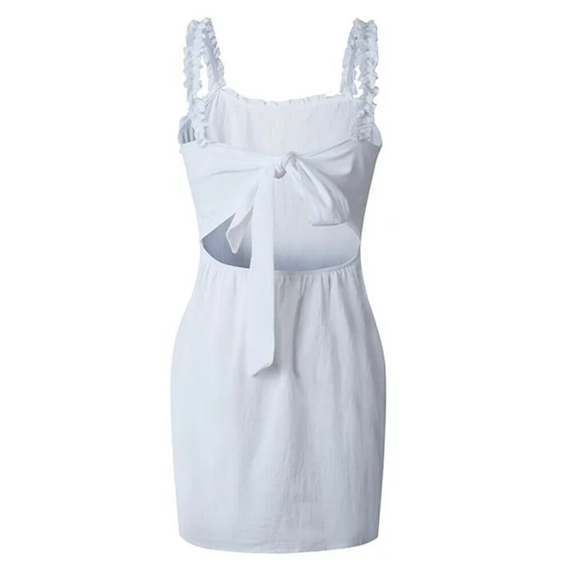 Женское платье с открытой спиной сексуальное облегающее мини-платье вырезом