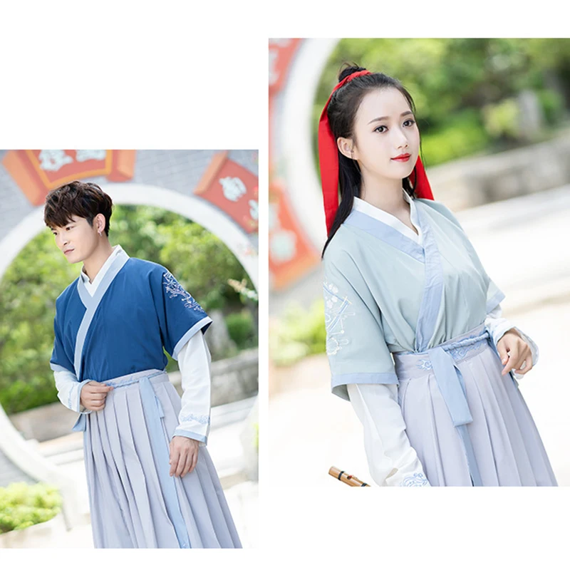 Hanfu мужской Китайский народный танец костюм для женщины ханьфу косплей древние