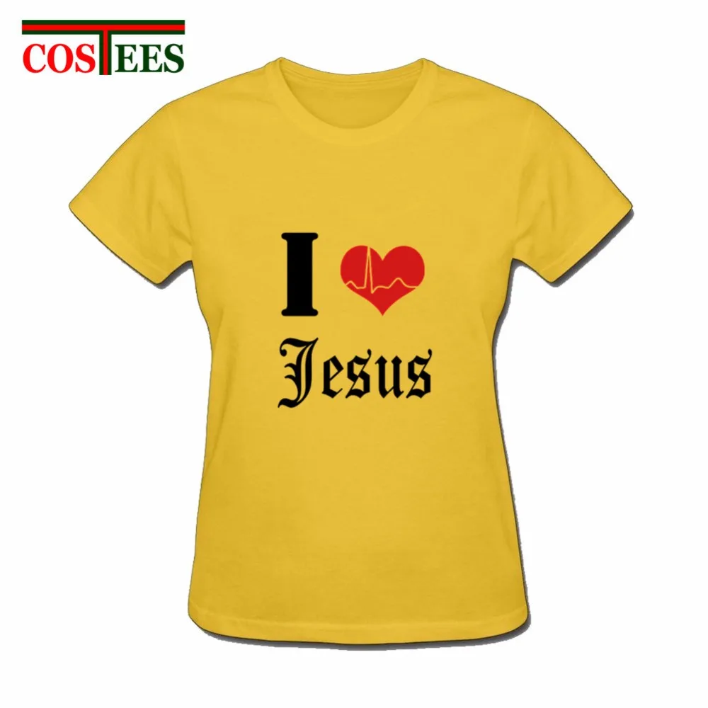 Женская футболка с надписью I Love JESUS Camisa LOVE Jesus для девочек|Футболки| |