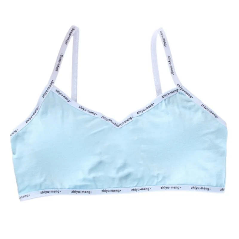Ropa interior para chicas adolescentes, nuevo Sujetador de algod&oacute;n suave acolchado, para Yoga, deportes, correr, transpirable, 8-18 a&ntilde;os-4