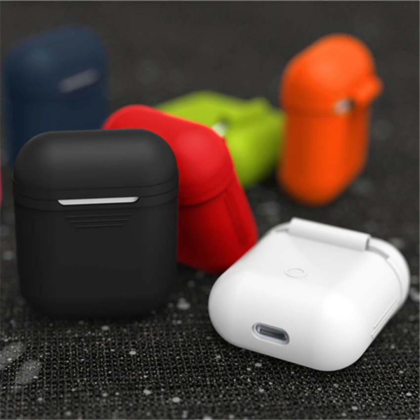 Цветной защитный чехол для Airpods противоударный Air Pods TPU силиконовый наушников |