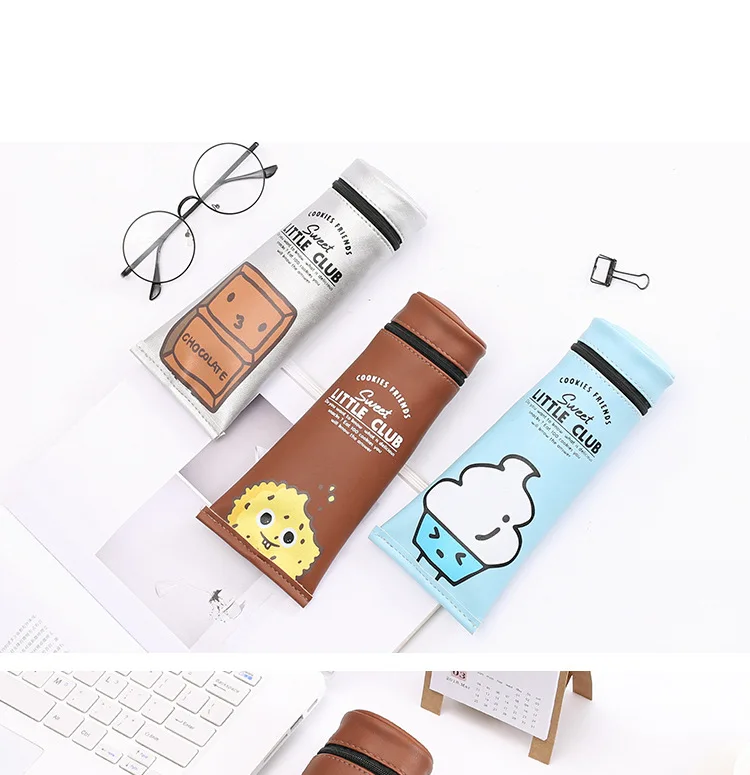 1 шт. Kawaii из искусственной кожи чехол маленькое черное клуба круглая подарочная Хэлло Китти школьный пенал карандаш Чехол Карандаш сумка, школьные принадлежности канцелярские товары