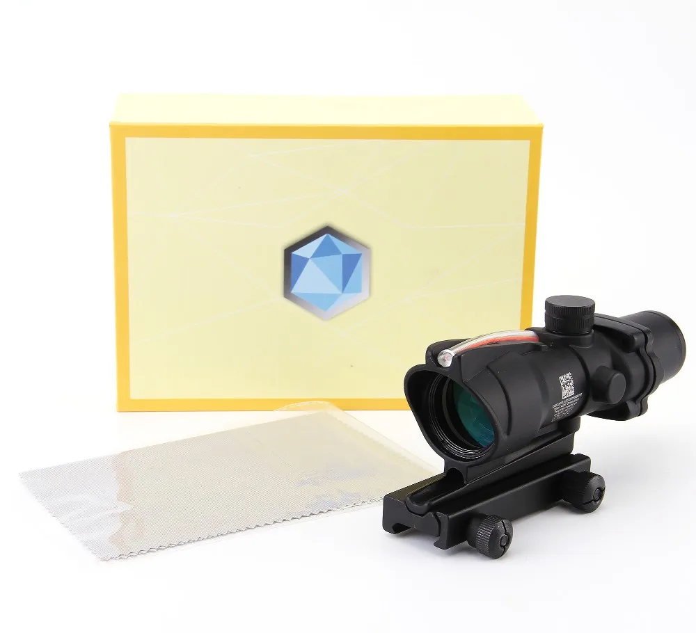 Тактический прицел Trijicon ACOG охотничий Мягкий Прицел 4X32 красный оптический черный