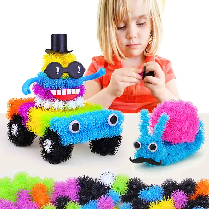 400 шт./компл. детские 3D блоки игрушки сделай сам Mega Puff Ball сдавливаемые различные