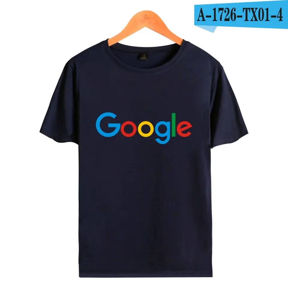 navy blue Это Google microsoft Круглый воротник футболка s Для мужчин wo Для мужчин футболки короткий рукав с принтом летний обычный Тройник рубашка harajuku футболка одежда - Цвет: navy blue
