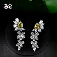 be 8 2018 new european aaa cubic zirconia stud earrings leaf design statement earring womens accessaries boucle doreille e722