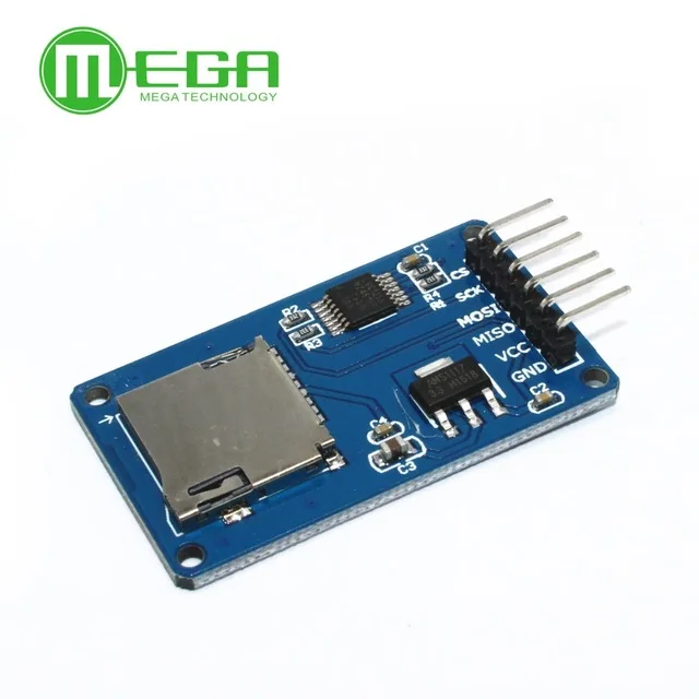 10 шт./лот модуль считывания карт Micro SD mini TF интерфейсы SPI с чипом преобразователя