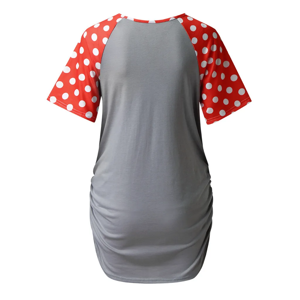 Women Maternity Clothes Print Short Sleeved Round Neck Pregnant Pregnancy Shirt Breastfeeding Enfermeria | Мать и ребенок
