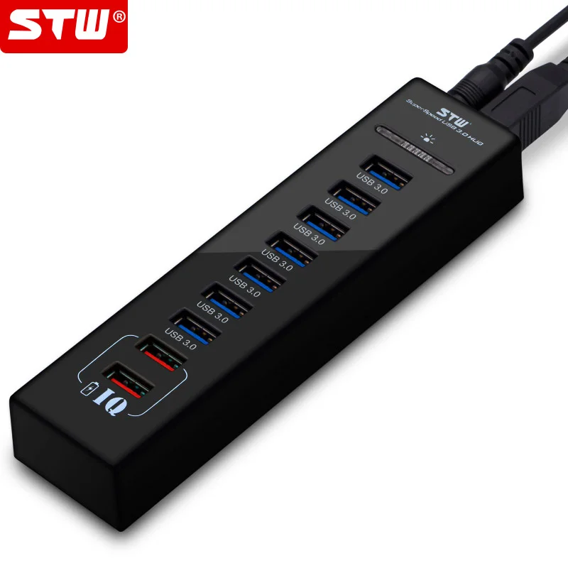 USB зарядный концентратор 7 портов 3 0 с источником питания 2 порта IQ зарядка 2.4A