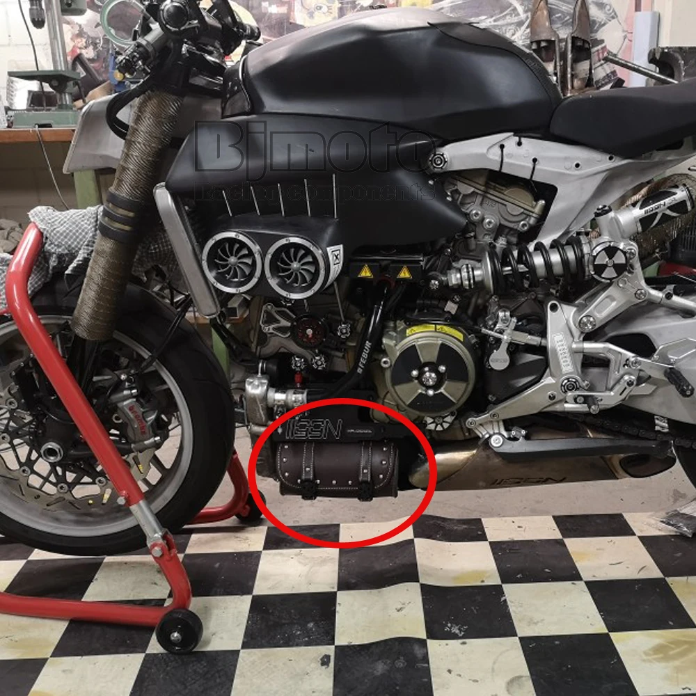 BJMOTO Винтаж Черный Коричневый мотоциклетные седельные сумки из искусственной кожи мотоцикл боковой инструмент Хвост сумка чемодан для Harley Универсальный