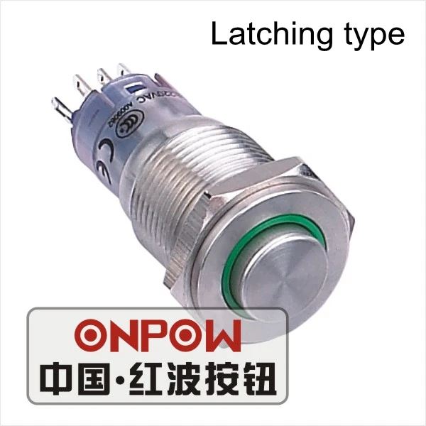 ONPOW 16 мм Фиксация ВКЛ ВЫКЛ высокий круглый 12 В 24 110 220 Ангел глаз LED из нержавеющей