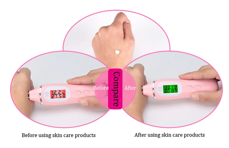 Цифровой жидкокристаллический детектор Влажности для лица анализатор кожи +