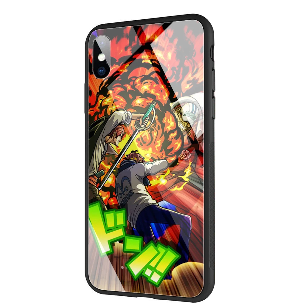YIMAOC один Шанкс чехол из закаленного стекла для iPhone 11 Pro XS MAX XR X 8 7 6 6S Plus - Цвет: TG2