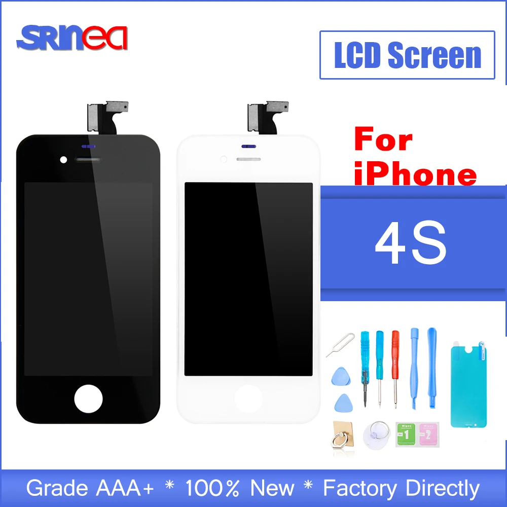 AAA + качественный ЖК-дисплей для iPhone 4 S ЖК-экран дигитайзер дисплей сборка Замена