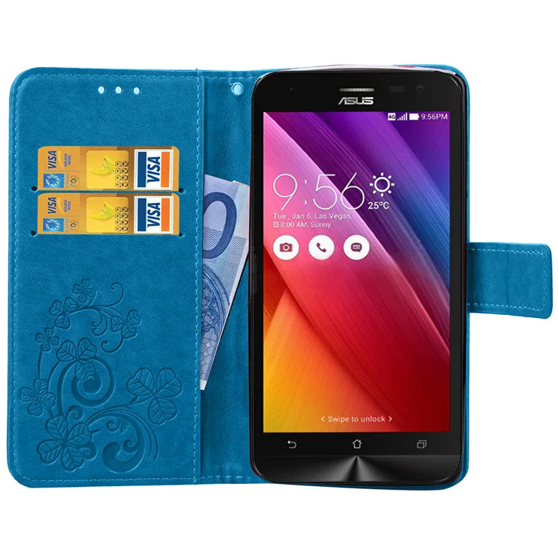 Кожаный чехол для ASUS ZE500KL Zenfone 2 Laser ZE500 ZE 500 KL 500KL телефона Z00ED ZOOED _ книжка|Бамперы| |