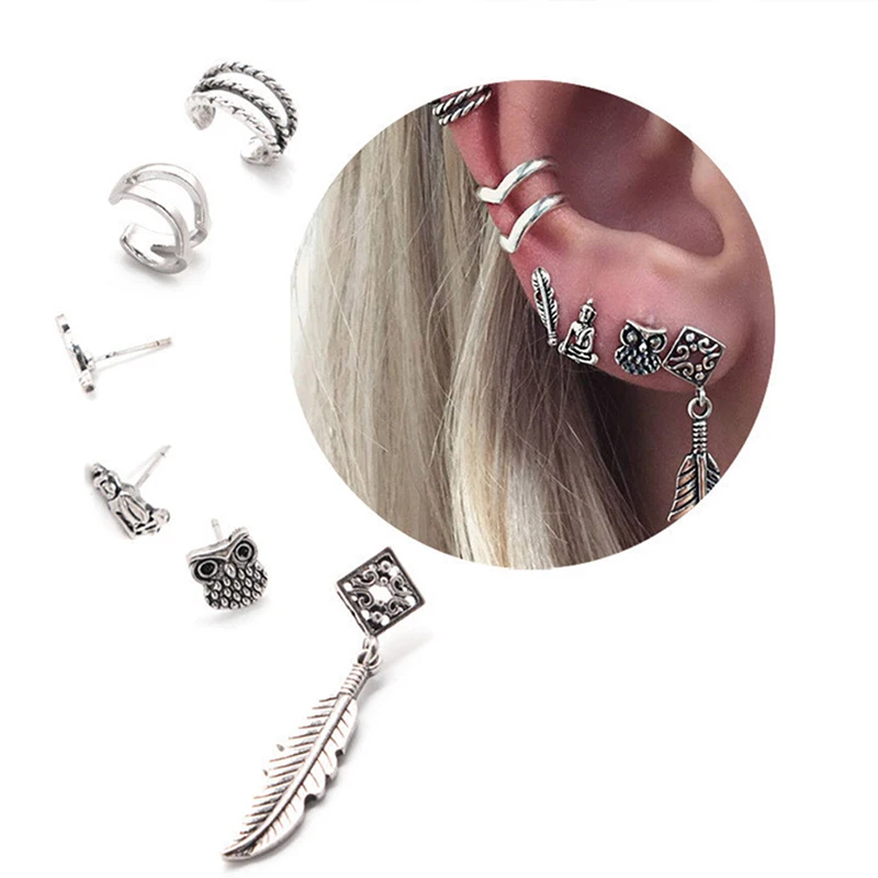 6 шт./компл. женские серьги гвоздики модные Романтические ювелирные изделия для