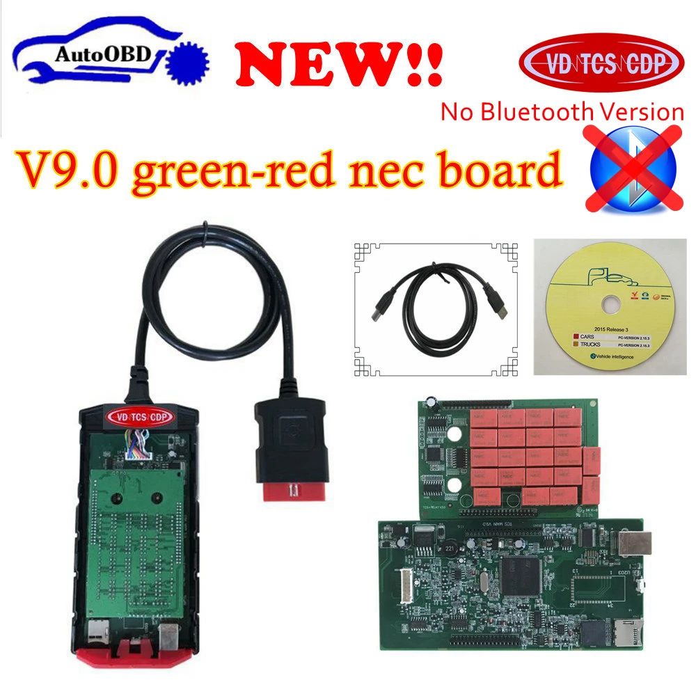 5 шт./лот DHL v9.0 nec Реле новый vci VD TCS CDP Pro Plus с Bluetooth OBD2 диагностический инструмент для