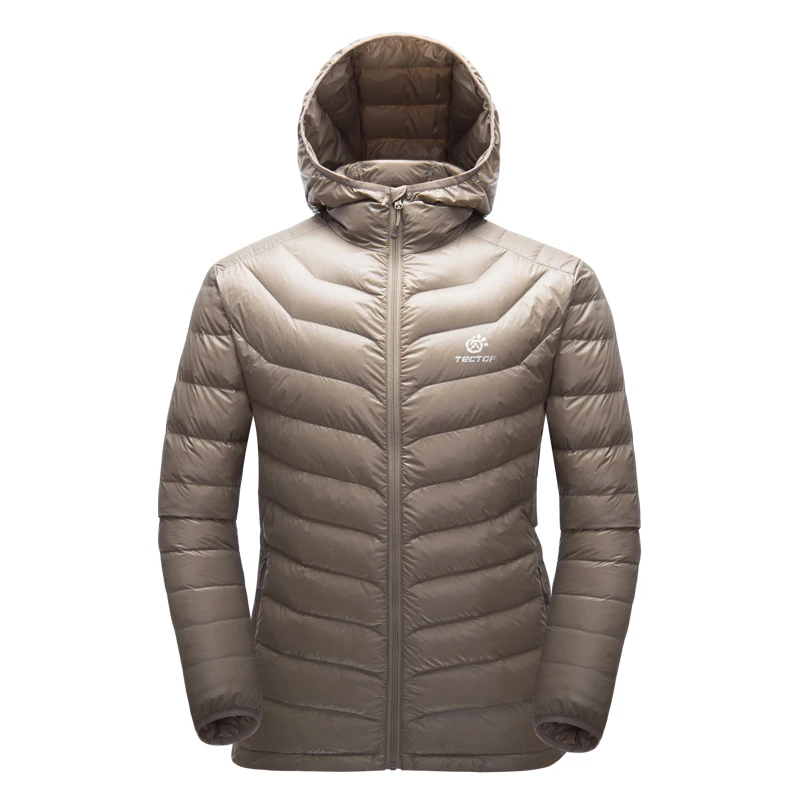 Мужская зимняя куртка на белом утином пуху Tectop 90% водонепроницаемая