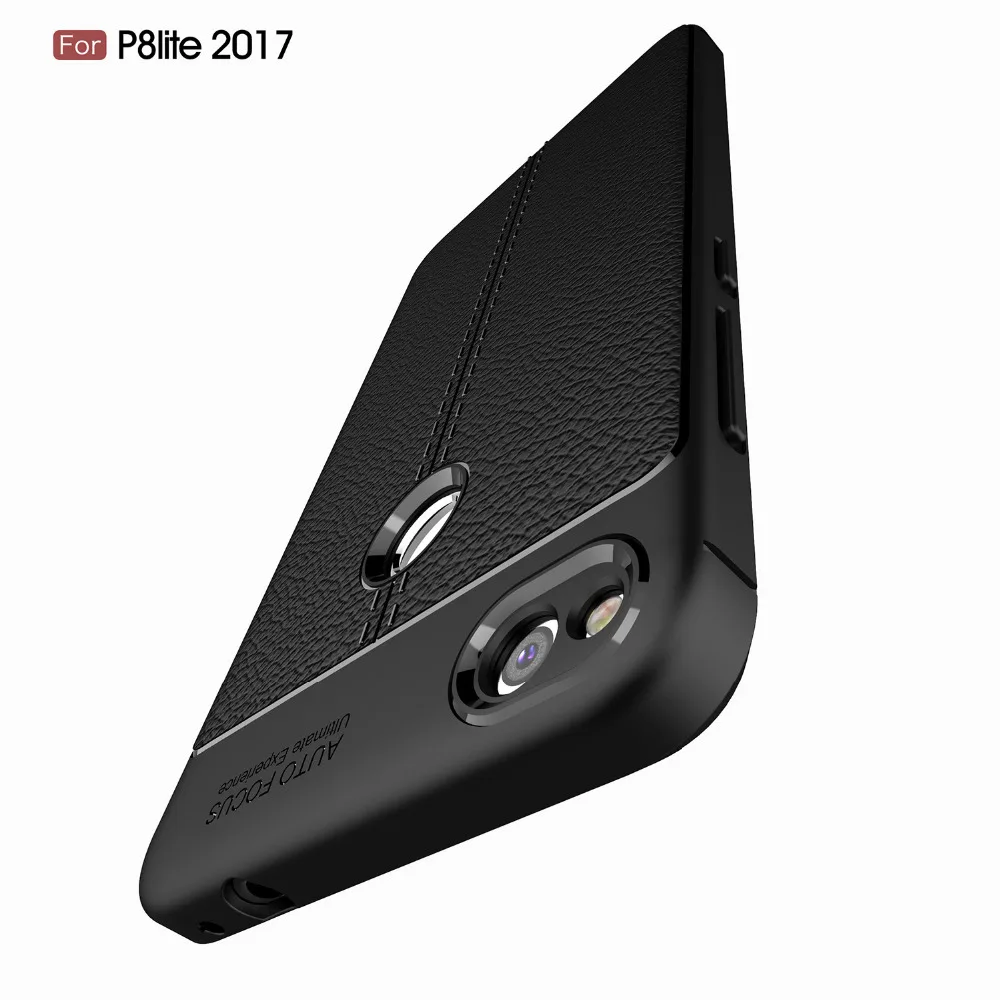Soft TPU Carbon Leather Cover for Huawei P9 lite 2017 Case Silicone P8 Honor 8 |