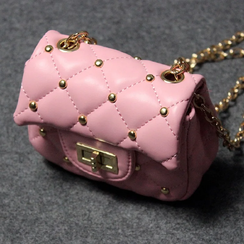 Сумка принцессы из искусственной кожи с заклепками детская школьная сумка