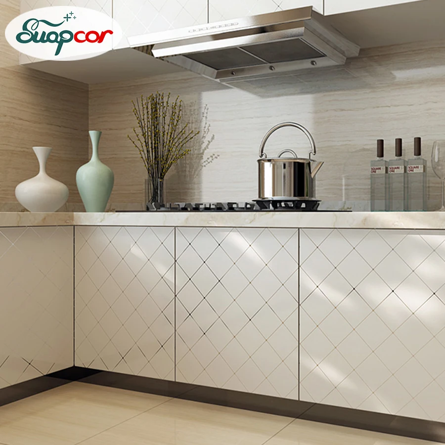 waterproof pearl paint pvc wallpaper self adhesive wall paper furniture renovation stickers kitchen cabinet wardrobe home decor free global shipping