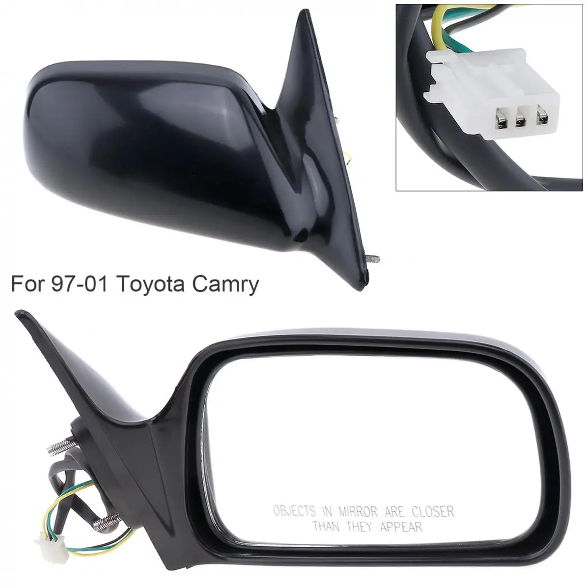 

1Piece Non-Folding Durable Car Right Side Mirror Auto Right Hand RH Mirror for 97-01 Toyota Camry CE / LE / XLE Sedan 4-Door