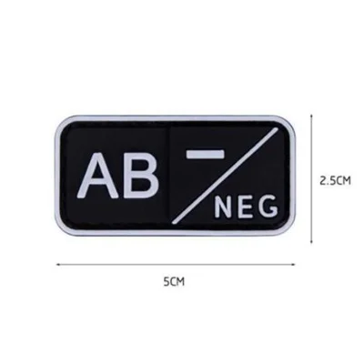 3D ПВХ патч A+ B+ AB+ O+ Положительный POS A-B-AB-O-отрицательный NEG Тип крови группа патч тактический боевой патчи военные значки - Цвет: 22