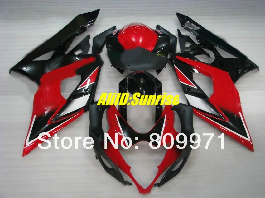 ABS красный черный обтекатель комплект для SUZUKI GSXR1000 2005 2006 GSX R1000 K5 05 06 литьевая форма